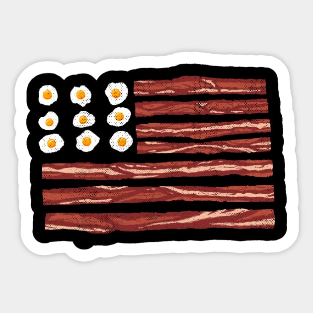 Eggs Spangled Bacon Sticker by kookylove